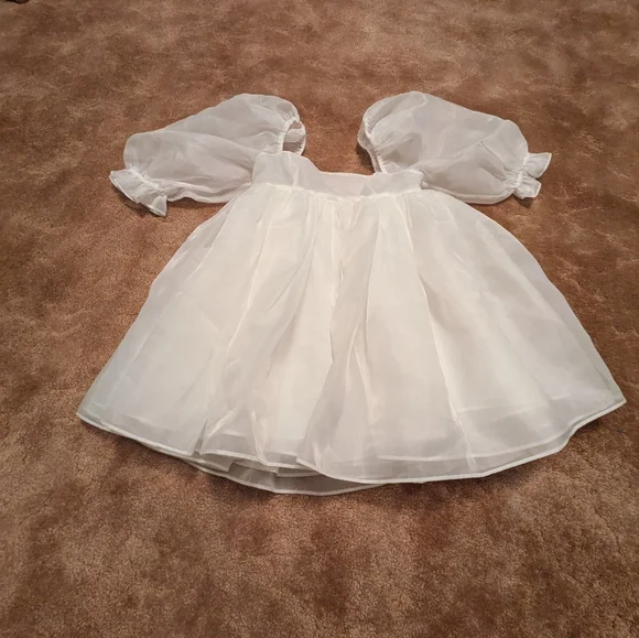 Selkie White Puff Mini Dress - Size XS - Picture 2 of 8